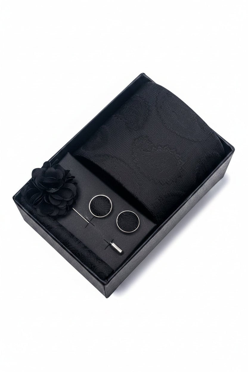 Honey Couture SEBASTIAN Paisley Men's Tie Gift Set in Australia | One Honey Boutique