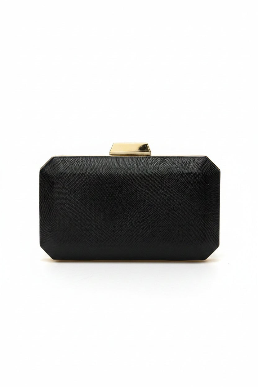 Honey Couture SIENNA Textured Metallic Box Clutch Bag in Australia | One Honey Boutique
