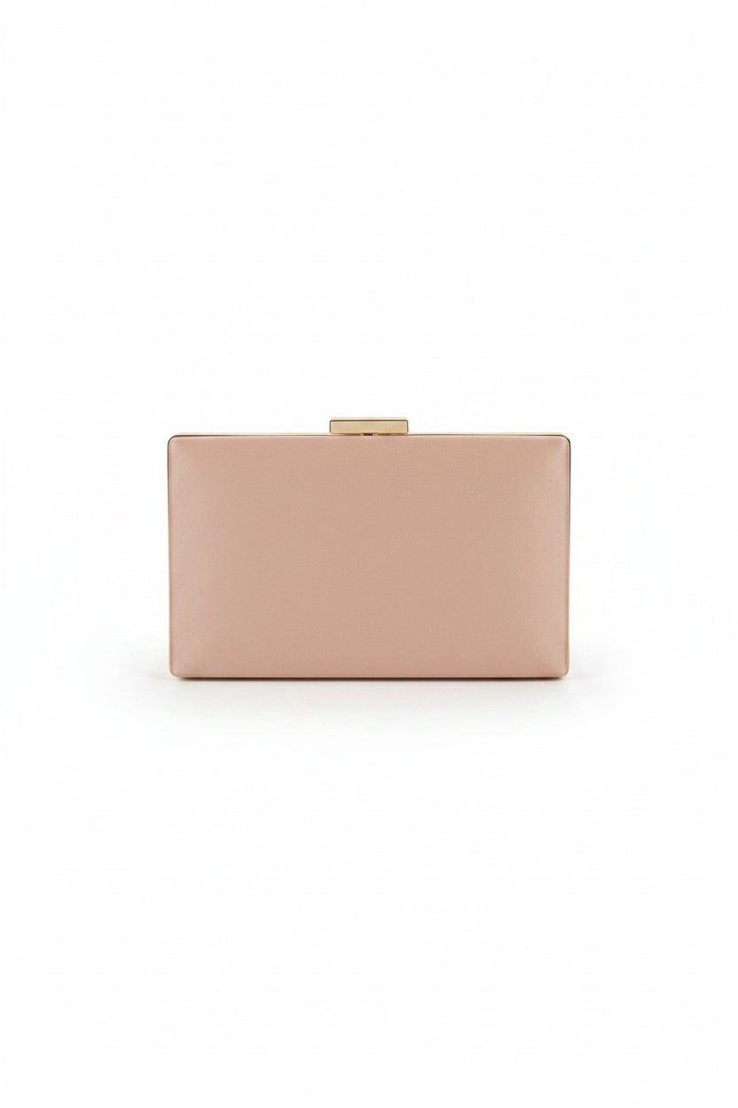 Honey Couture TORI Box Clutch with Rose Gold Metallic Trim in Australia | One Honey Boutique