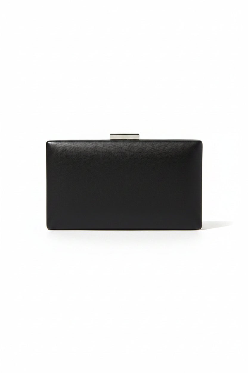 Honey Couture TORI Box Clutch with Silver Metallic Trim in Australia | One Honey Boutique