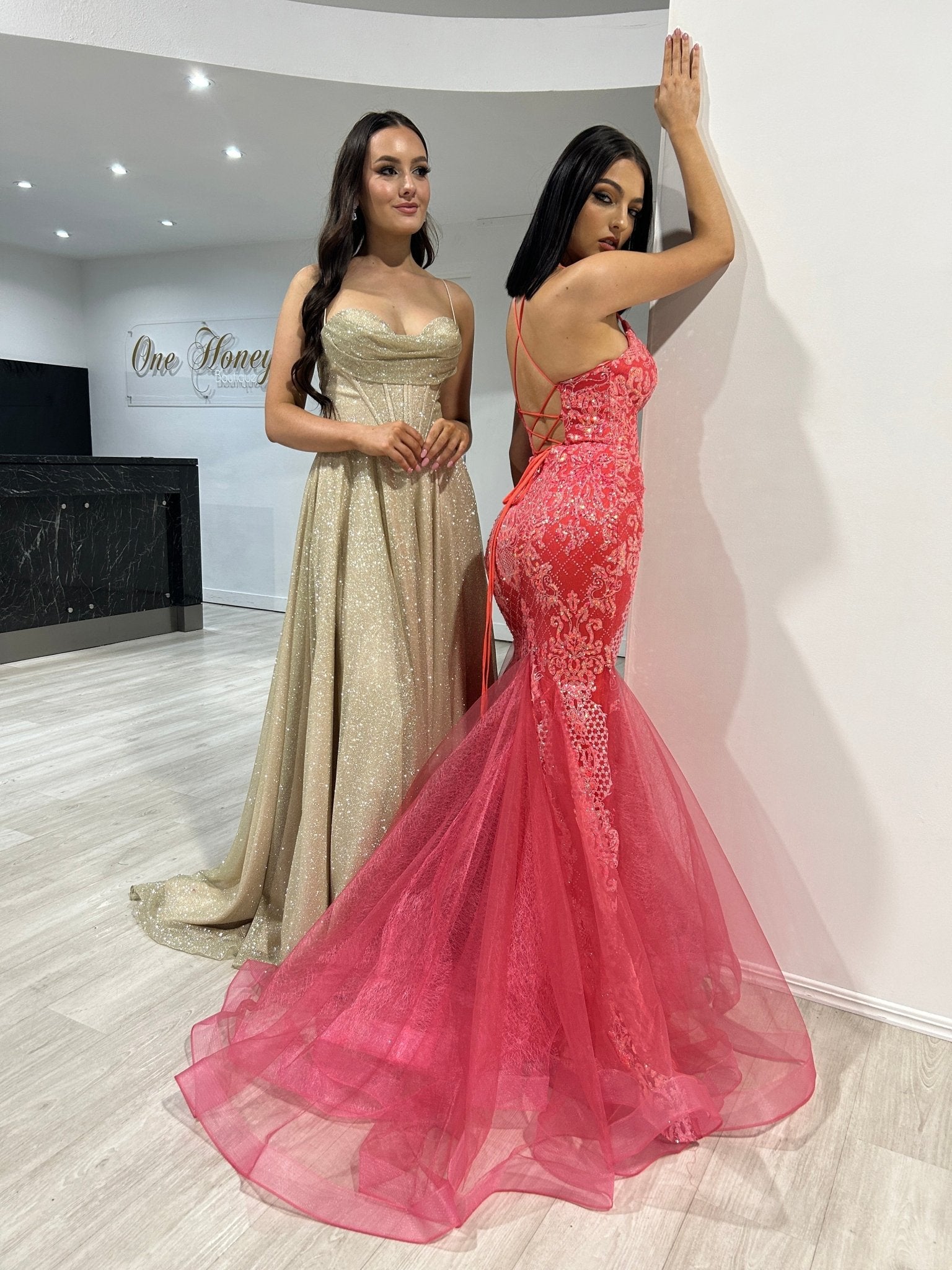 DREYA Glitter Ball Gown School Formal Dress by Honey Couture in Australia | One Honey Boutique