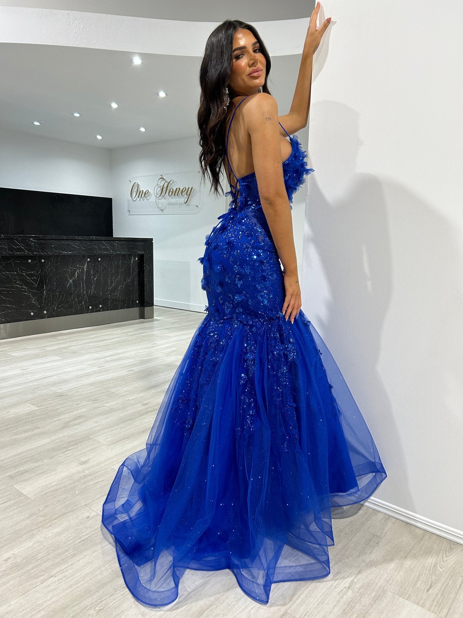 DREAM Sequin Glitter Fishtail Mermaid Formal Dress in Australia | One Honey Boutique