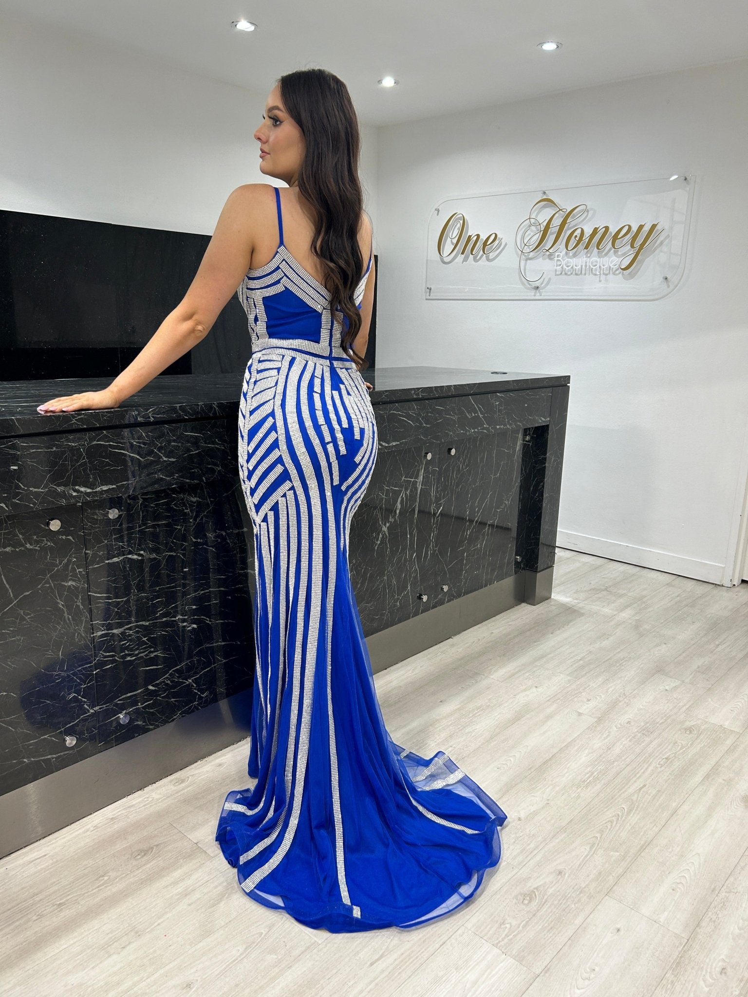 Honey Couture DIAMONDS Sequin Mermaid Formal Gown Dress in Australia | One Honey Boutique