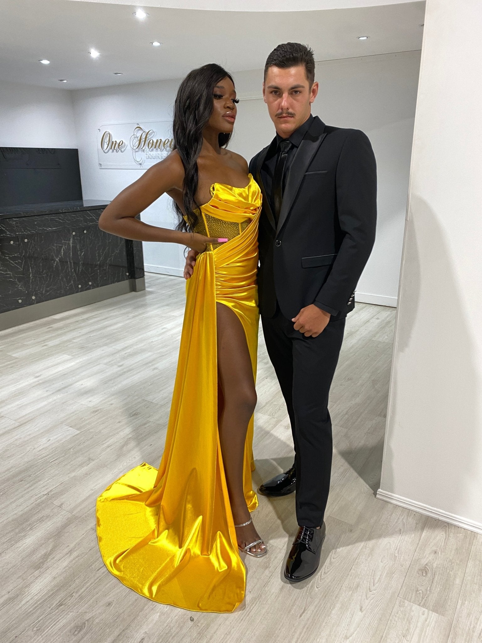 GIGI Corset Sparkle Bustier Strapless Mermaid Formal Gown Dress in Australia | One Honey Boutique