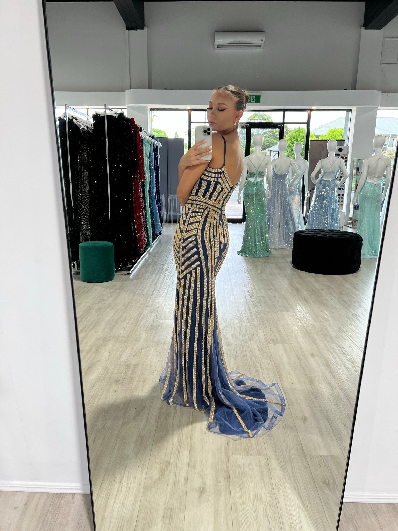 Honey Couture DIAMONDS Sequin Mermaid Formal Gown Dress in Australia | One Honey Boutique