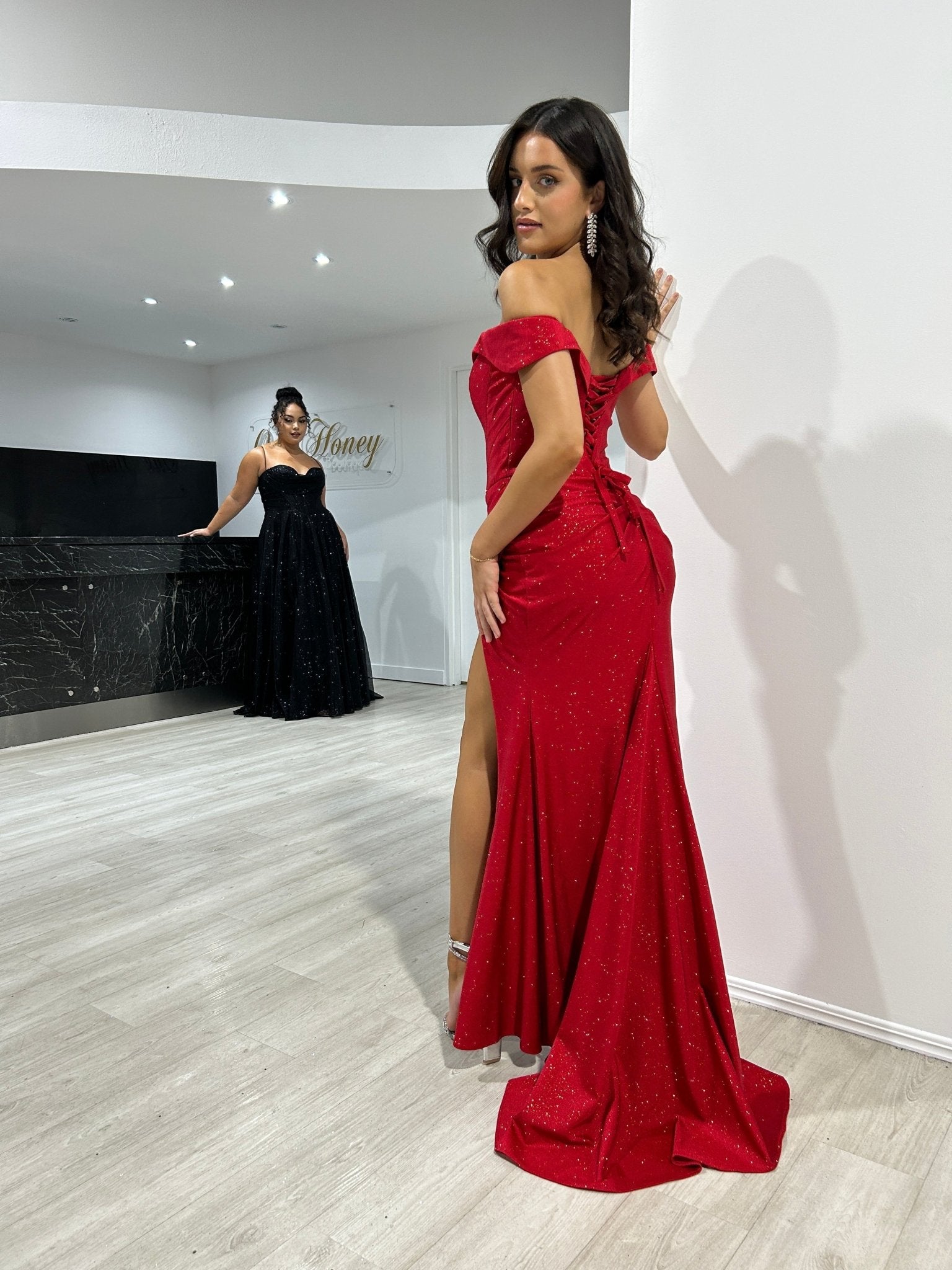 DREYA Glitter Ball Gown School Formal Dress by Honey Couture in Australia | One Honey Boutique