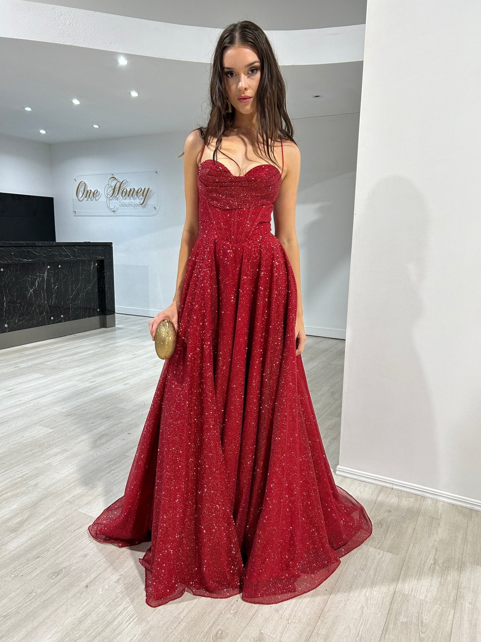 Honey Couture NORTH Diamanté Mini Clutch Bag in Australia | One Honey Boutique