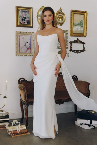 chiffon ruched wedding dress JAZI Off-White Strapless Fitted Affordable Bridal Zapaka Color:YELLOW cake in gurgaon Black 12 Size Dresses the flowy chiffon skirt
