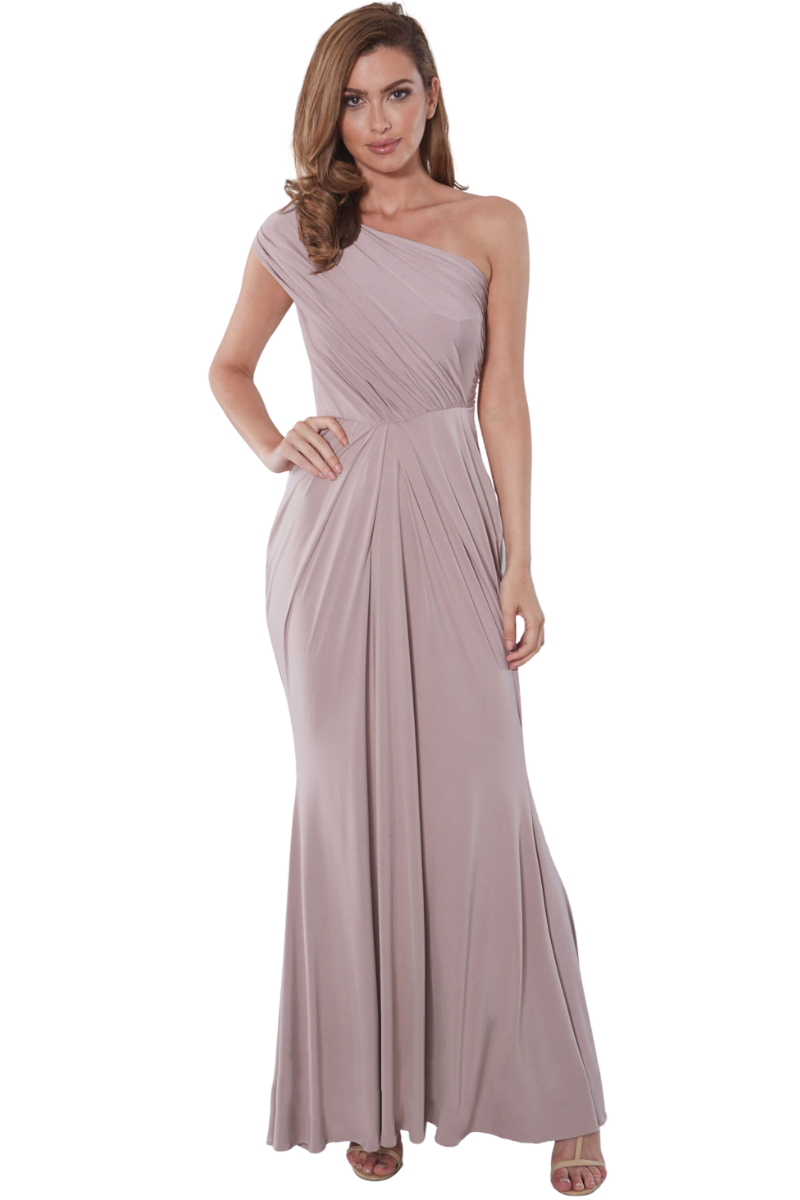 Pia Gladys Perey LANA Silk Jersey Asymmetric One Shoulder Mermaid Bridesmaid Dress