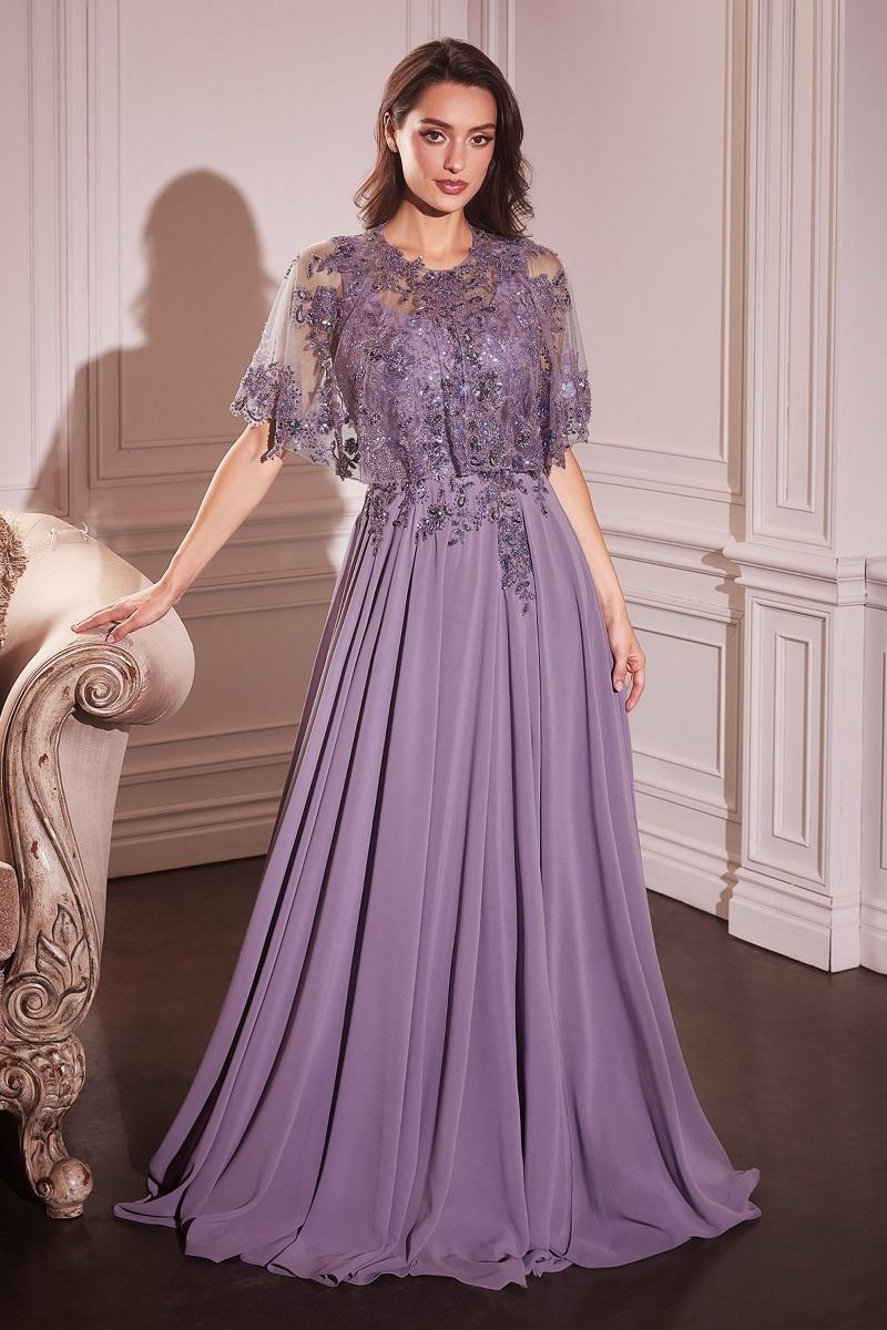 KATA Mother of Bride or Groom Beaded Chiffon A Line Evening Dress in Australia | One Honey Boutique