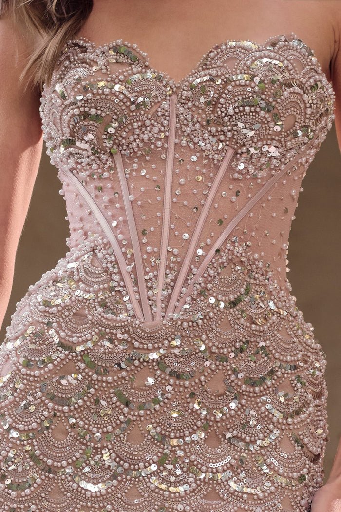 Keira Couture Beaded Fitted Prom Formal Dress in Australia | One Honey Boutique