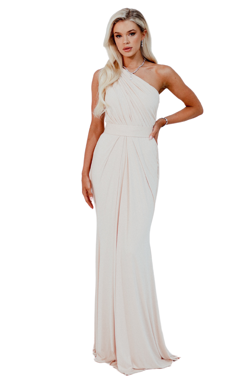 Pia Gladys Perey LANA Silk Jersey Asymmetric One Shoulder Mermaid Bridesmaid Dress