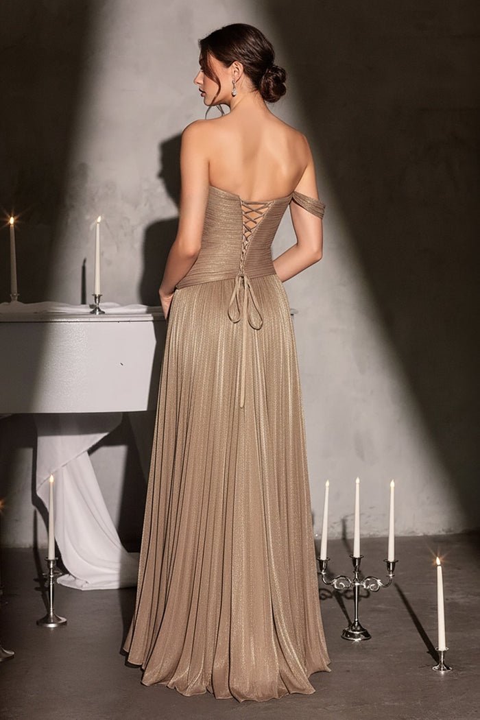 LULU One - Shoulder Pleated Chiffon A - Line Prom & Formal Dress in Australia | One Honey Boutique