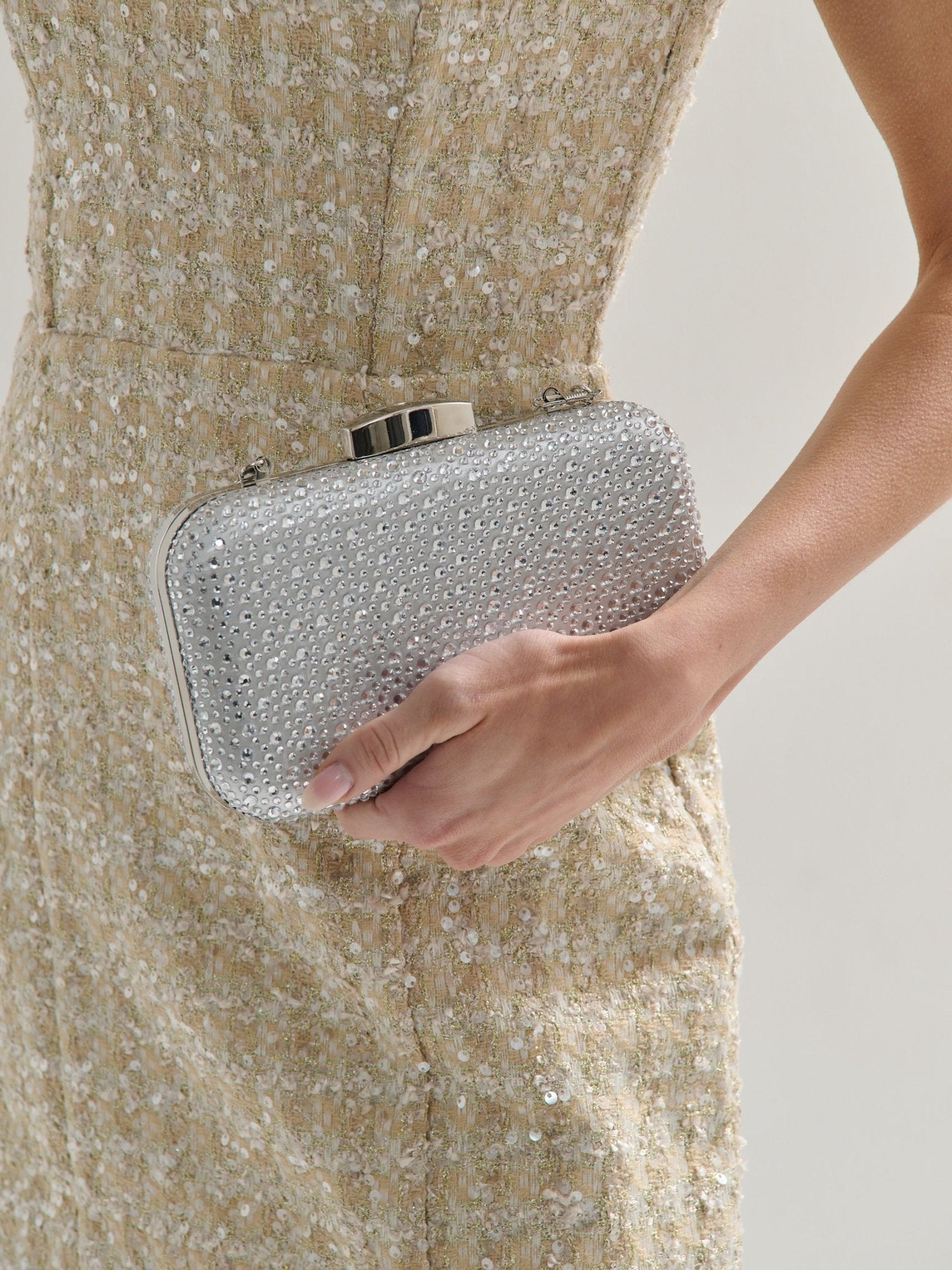 Lustre & Sage ROMIE Rhinestone Clutch Bag in Australia | One Honey Boutique