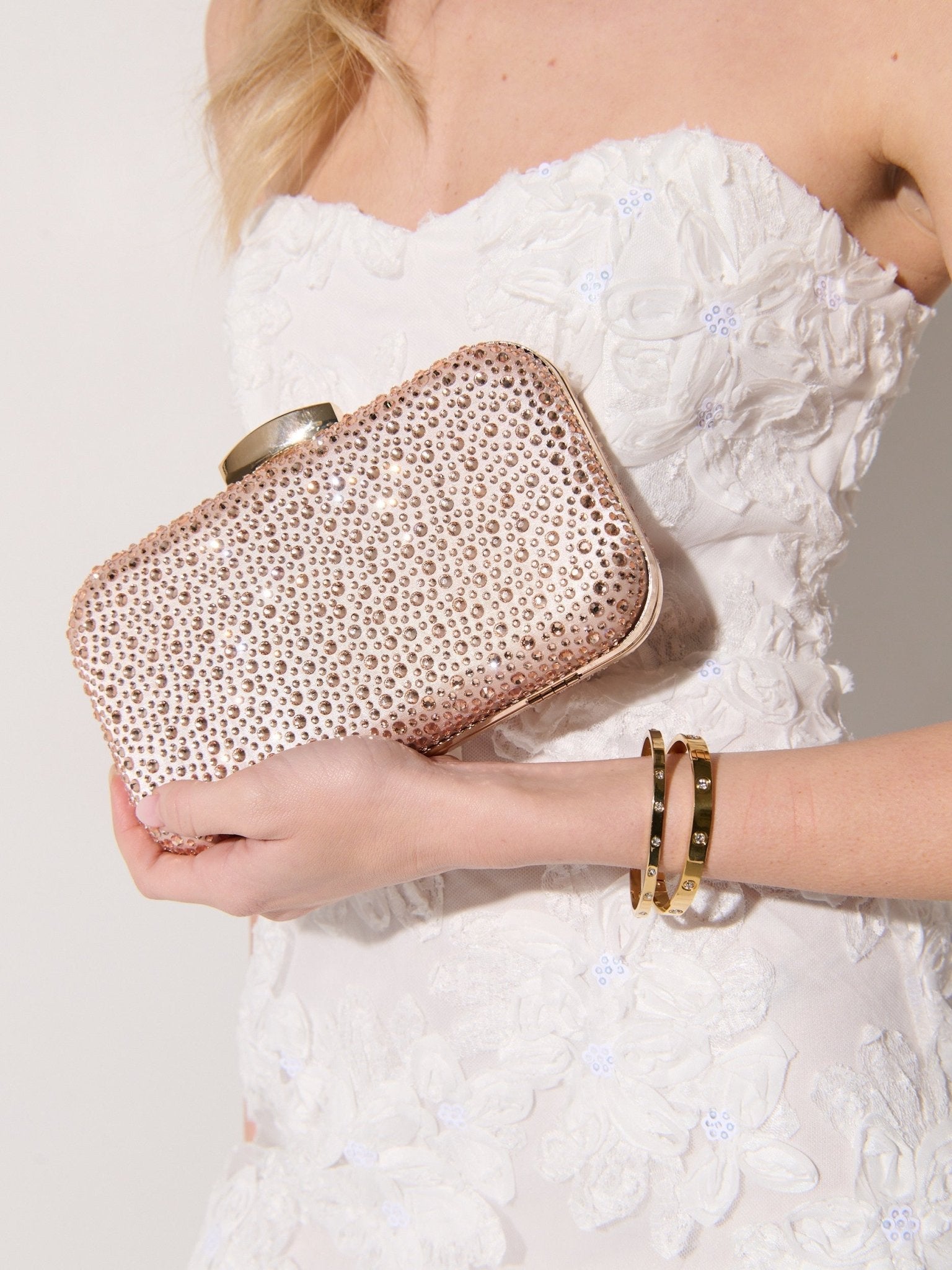Lustre & Sage ROMIE Rhinestone Clutch Bag in Australia | One Honey Boutique