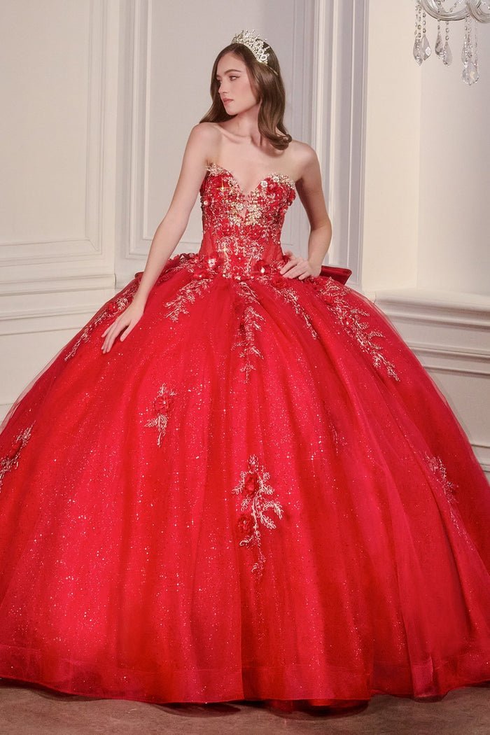 MARYAM Strapless Sweetheart Quinceañera Tulle Ball Gown in Australia | One Honey Boutique