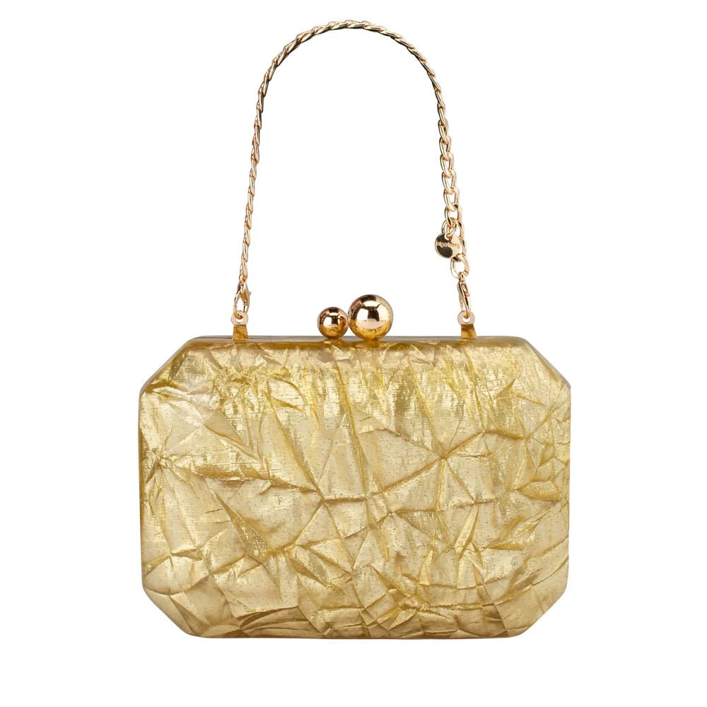 Olga Berg MATEO Metallic Clutch