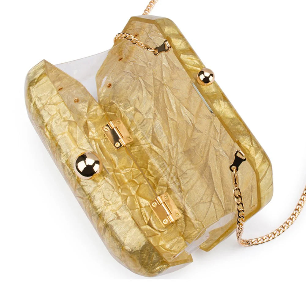 Olga Berg MATEO Metallic Clutch