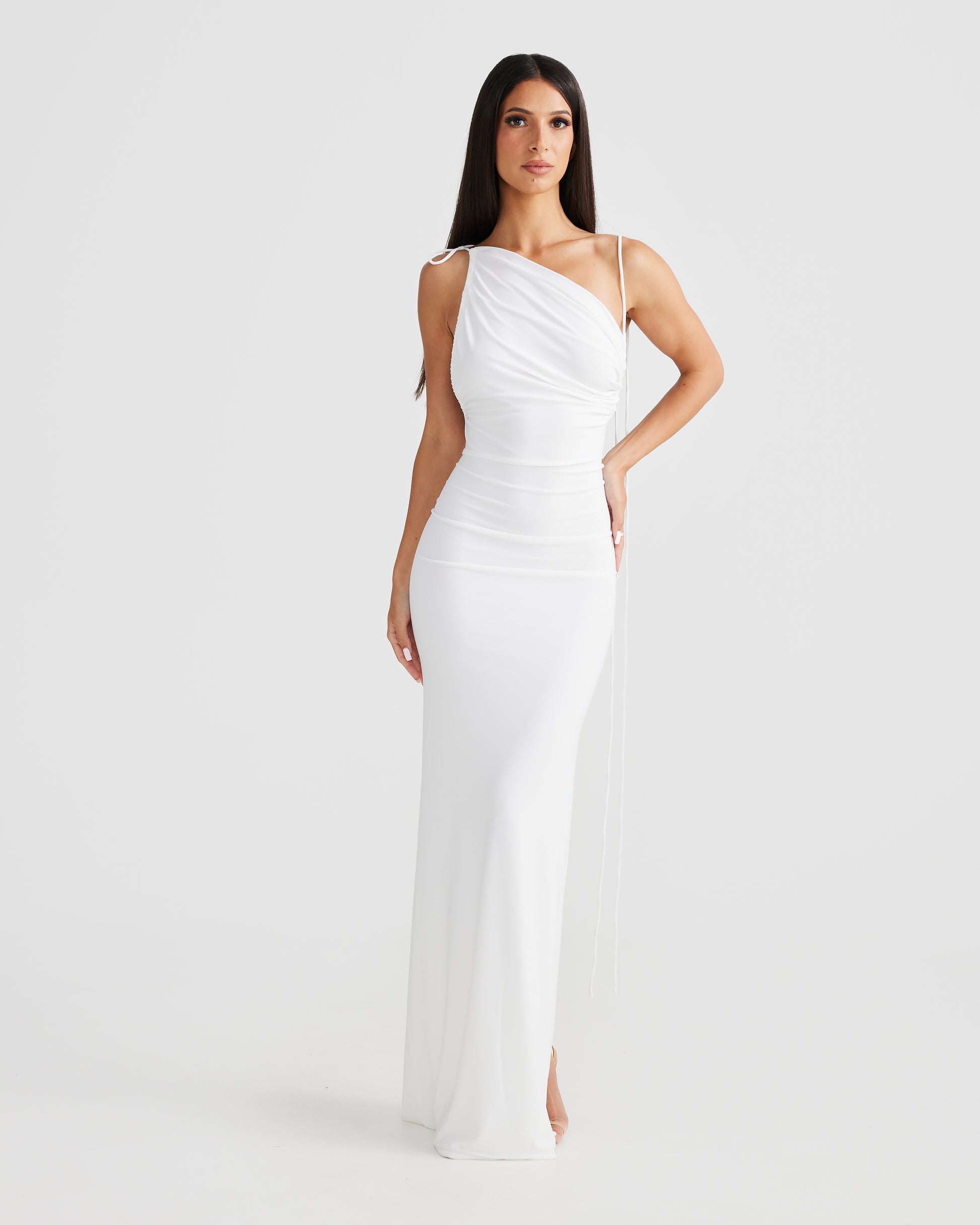 MÉLANI The Label NATALI White Backless Dress