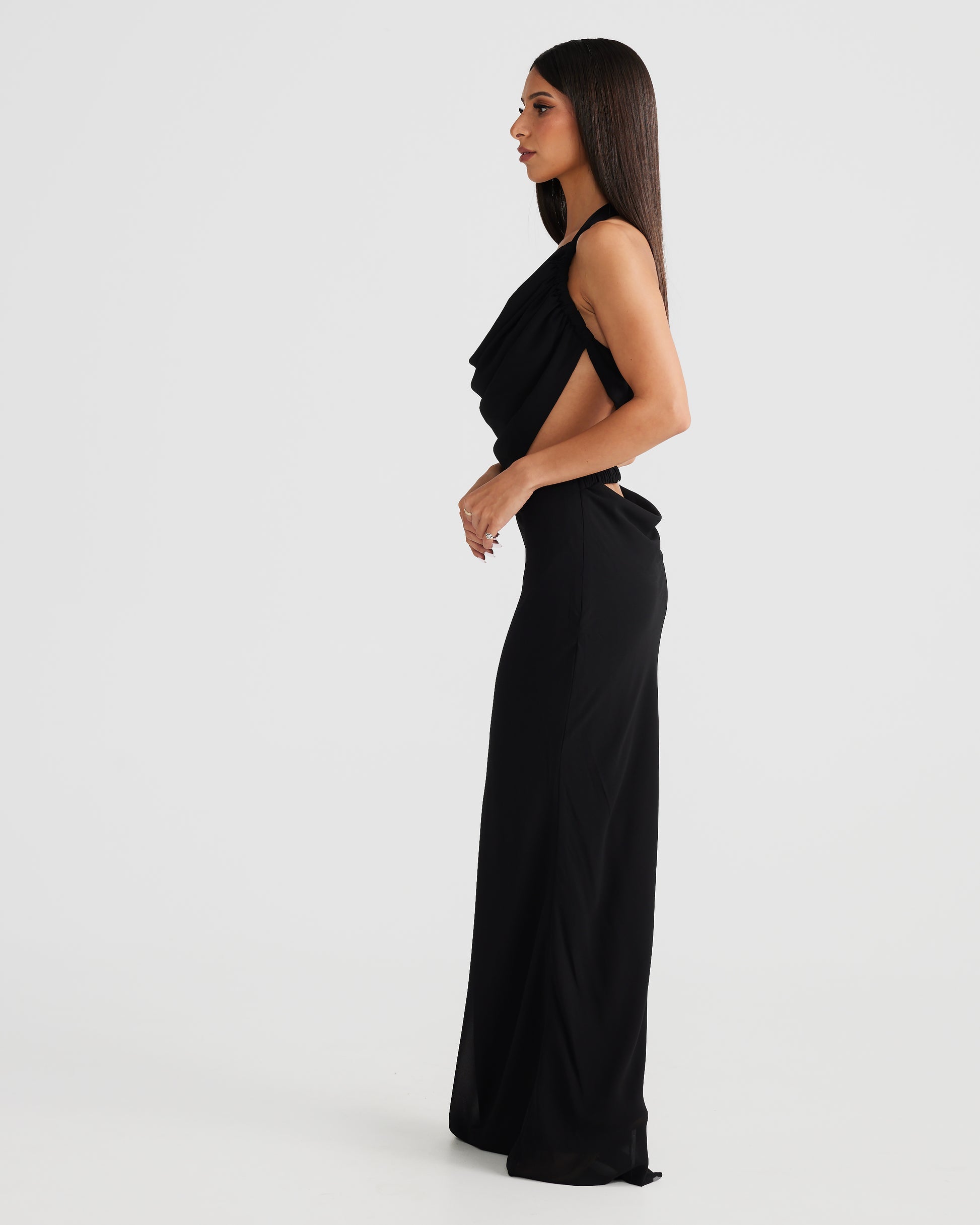 MÉLANI The Label BLAIR SET Black Chiffon Two-Piece Set