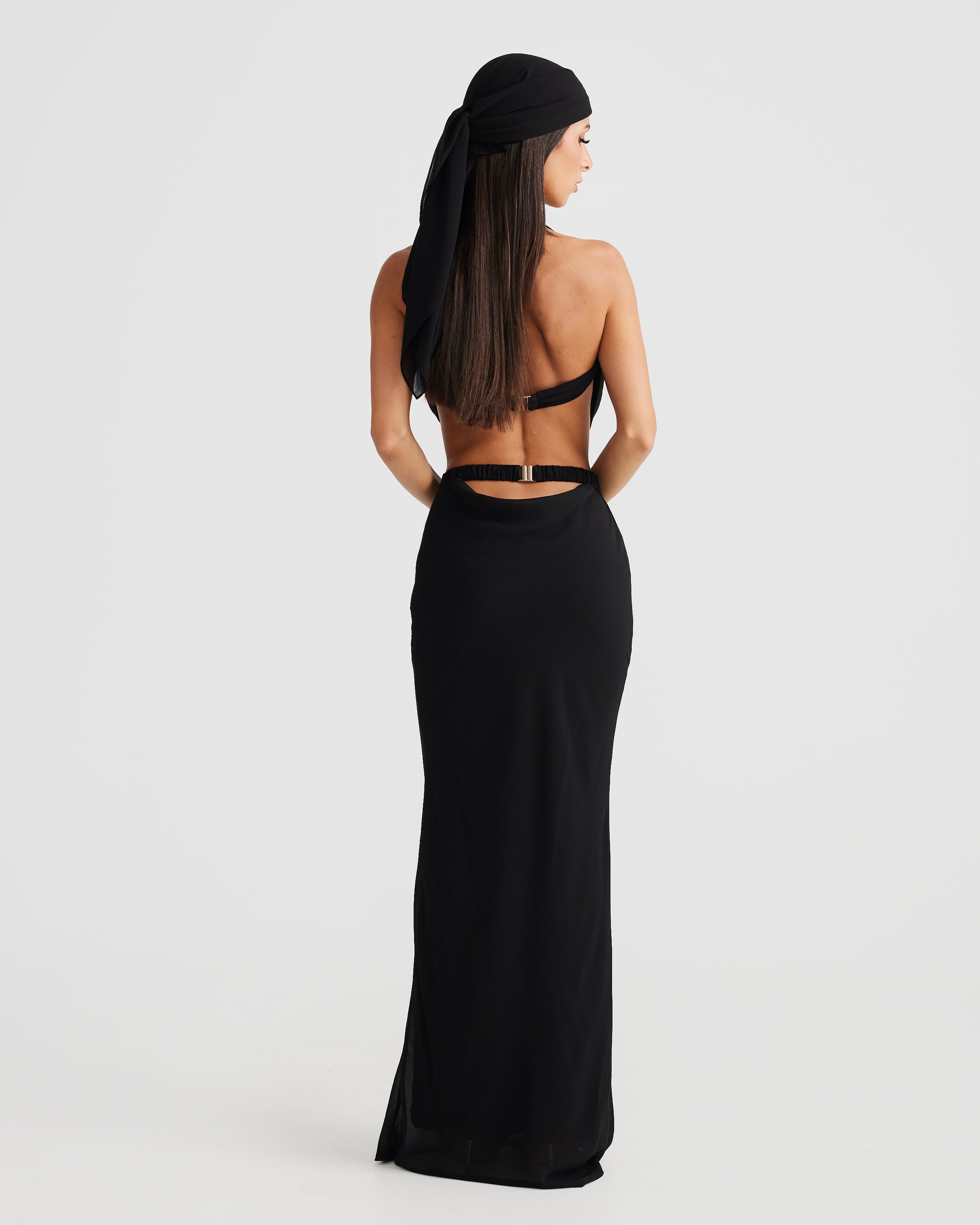 MÉLANI The Label BLAIR SET Black Chiffon Two-Piece Set