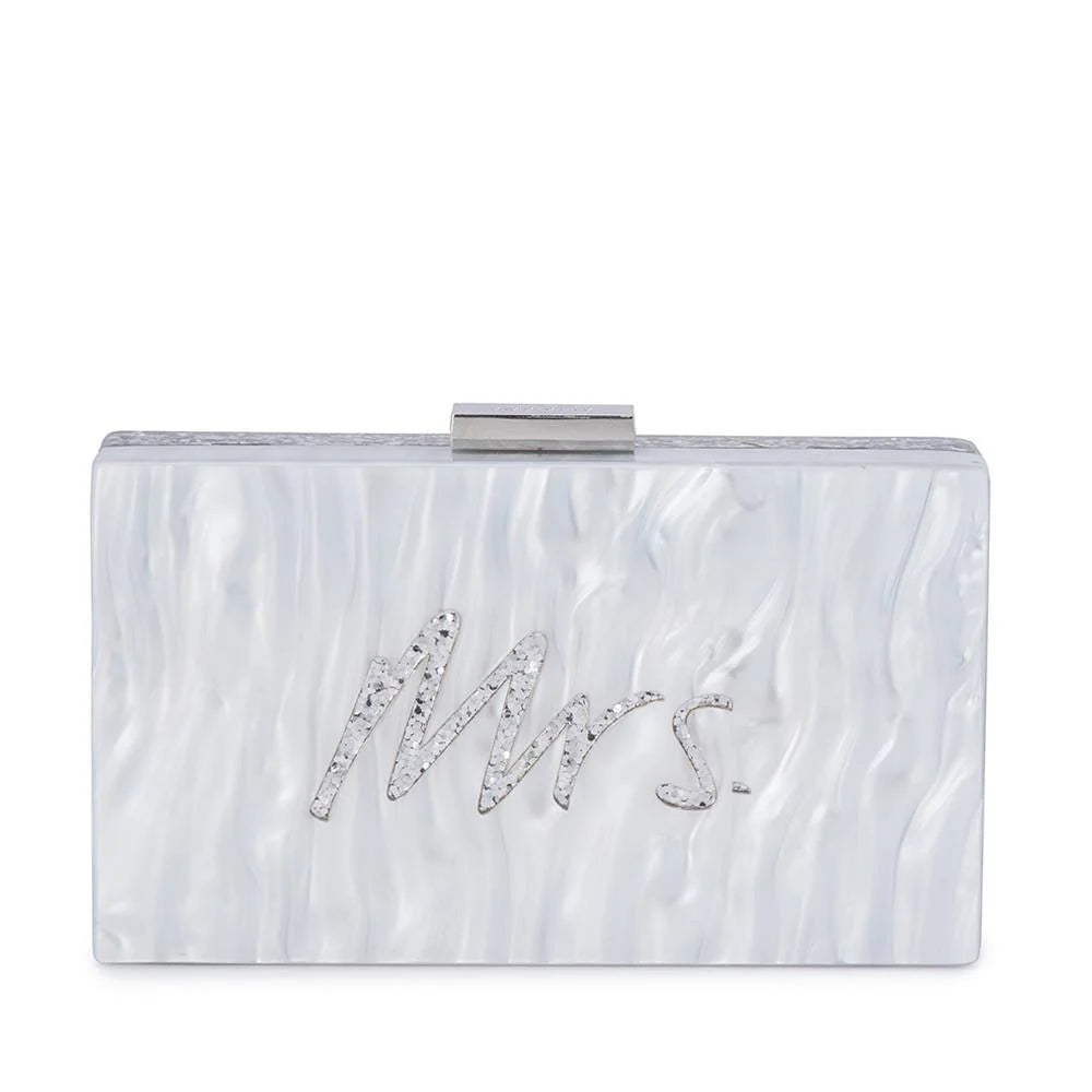 Olga Berg MRS Glitter Acrylic Box Clutch