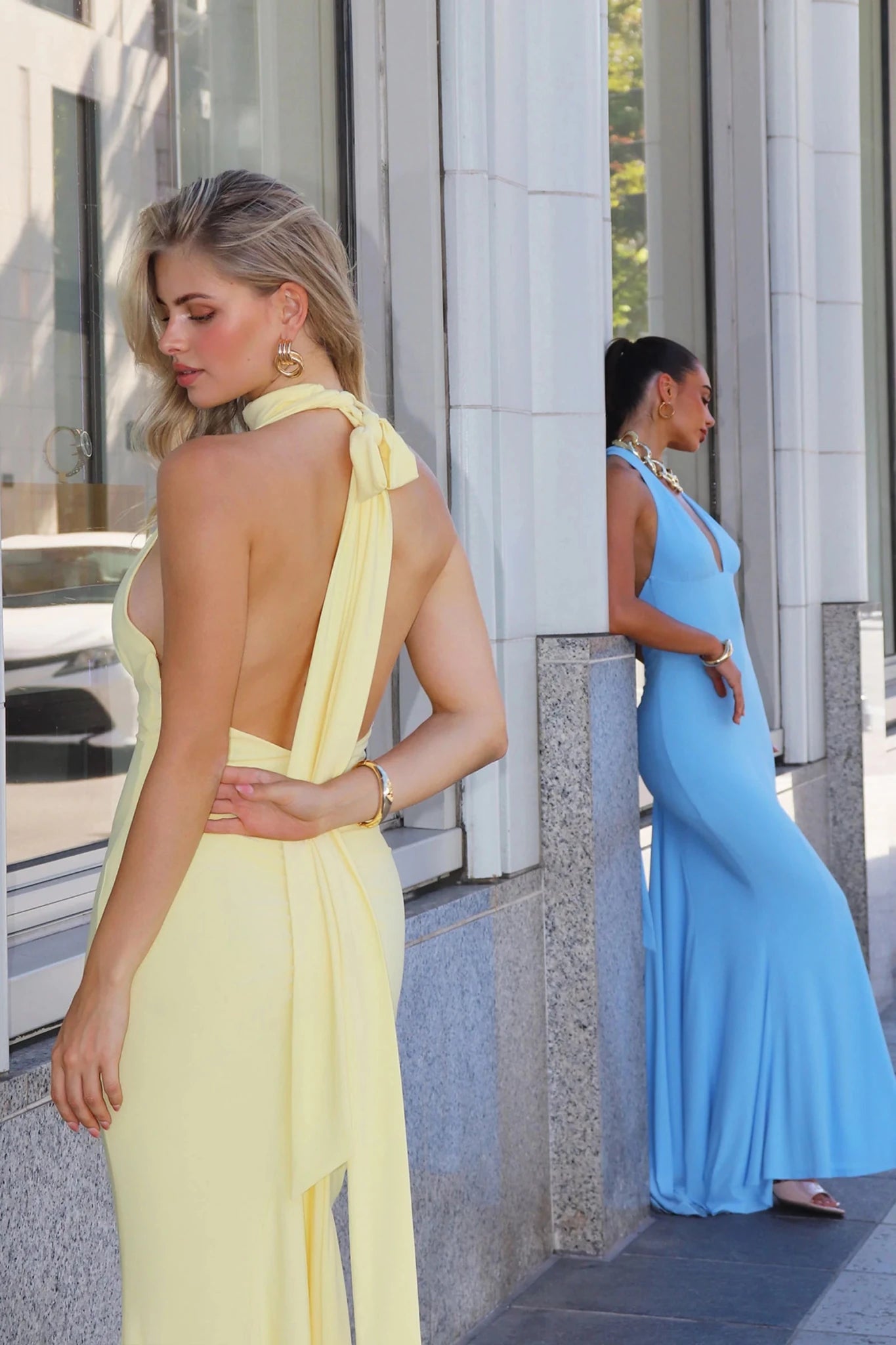NIVIERA Halter Neck Fitted Formal & Evening Dress in Australia | One Honey Boutique