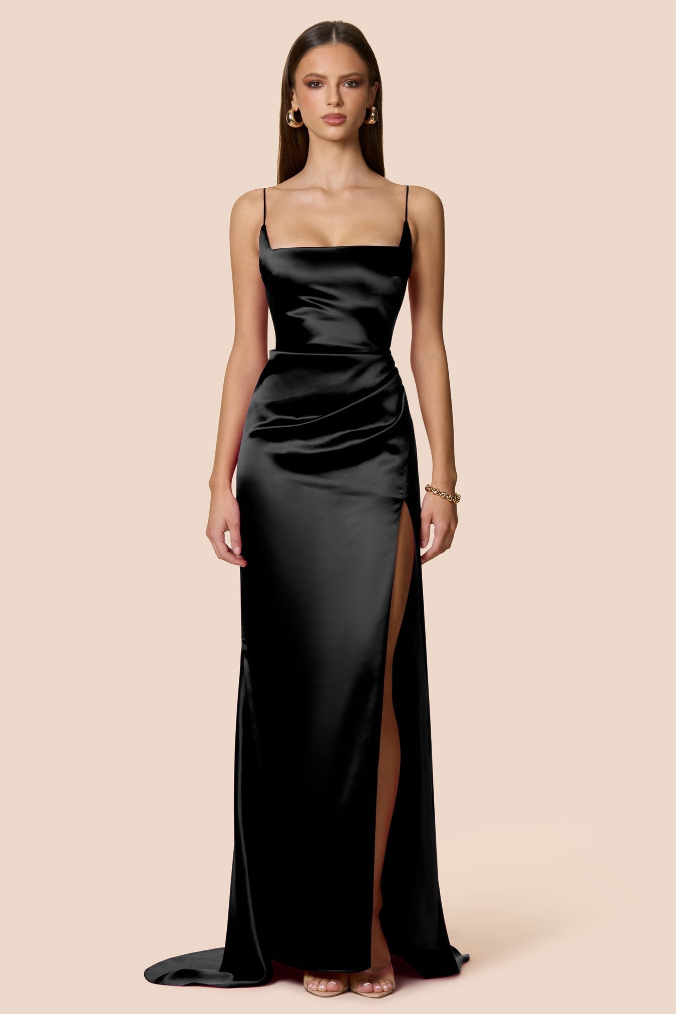 NOOKIE VALERIE Stretch Satin Semi Formal Dress in Australia | One Honey Boutique