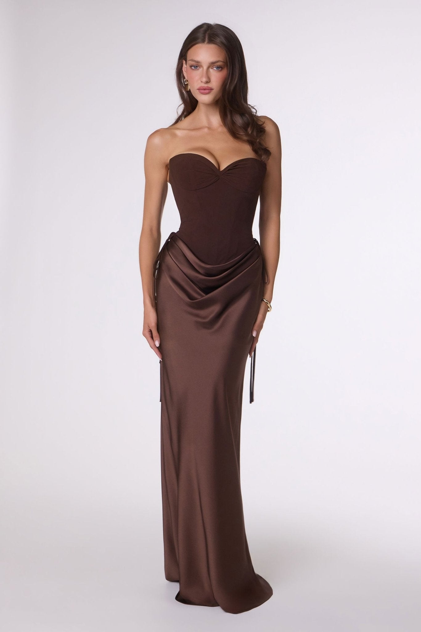 ODETTE Convertible Satin Formal Gown in Australia | One Honey Boutique