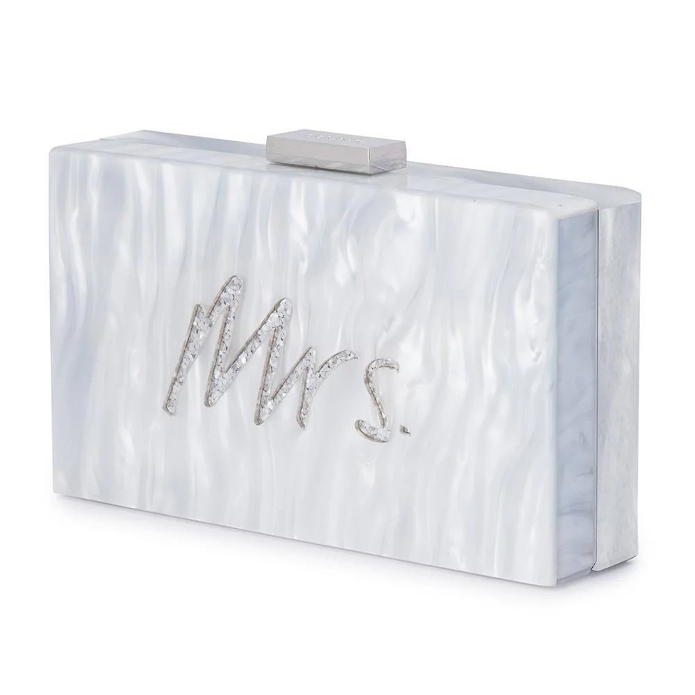 Olga Berg MRS Glitter Acrylic Box Clutch in Australia | One Honey Boutique
