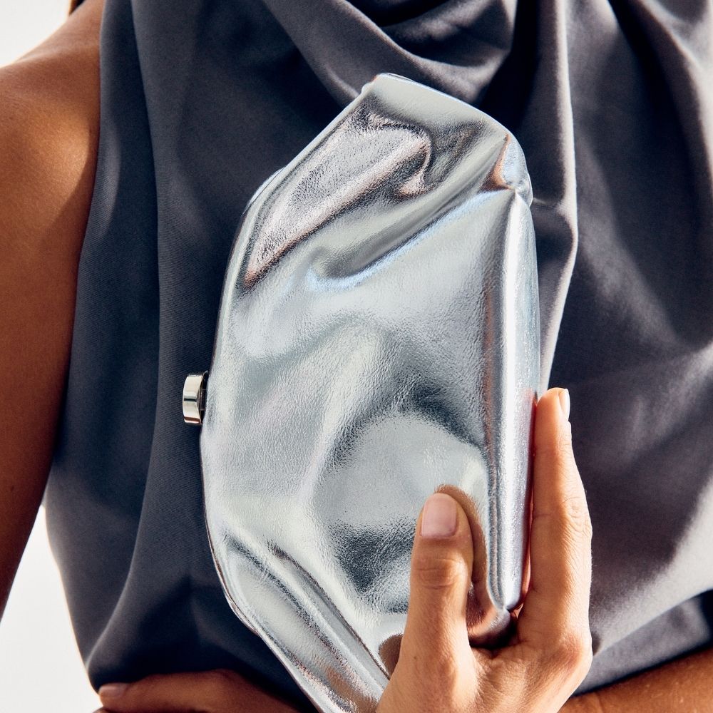 Olga Berg Tally Metallic Clutch Bag in Australia | One Honey Boutique