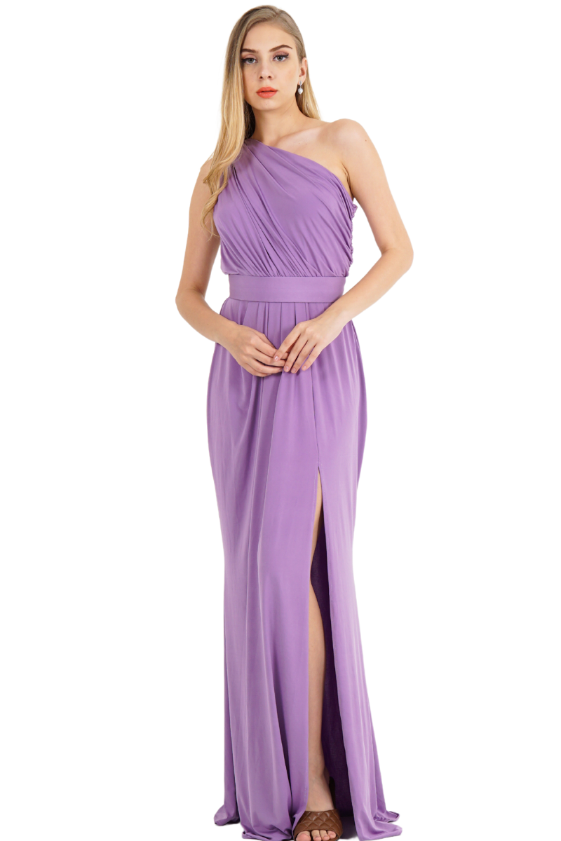 Pia Gladys Perey ROAN Silk Jersey Asymmetric One Shoulder Bridesmaid Dress