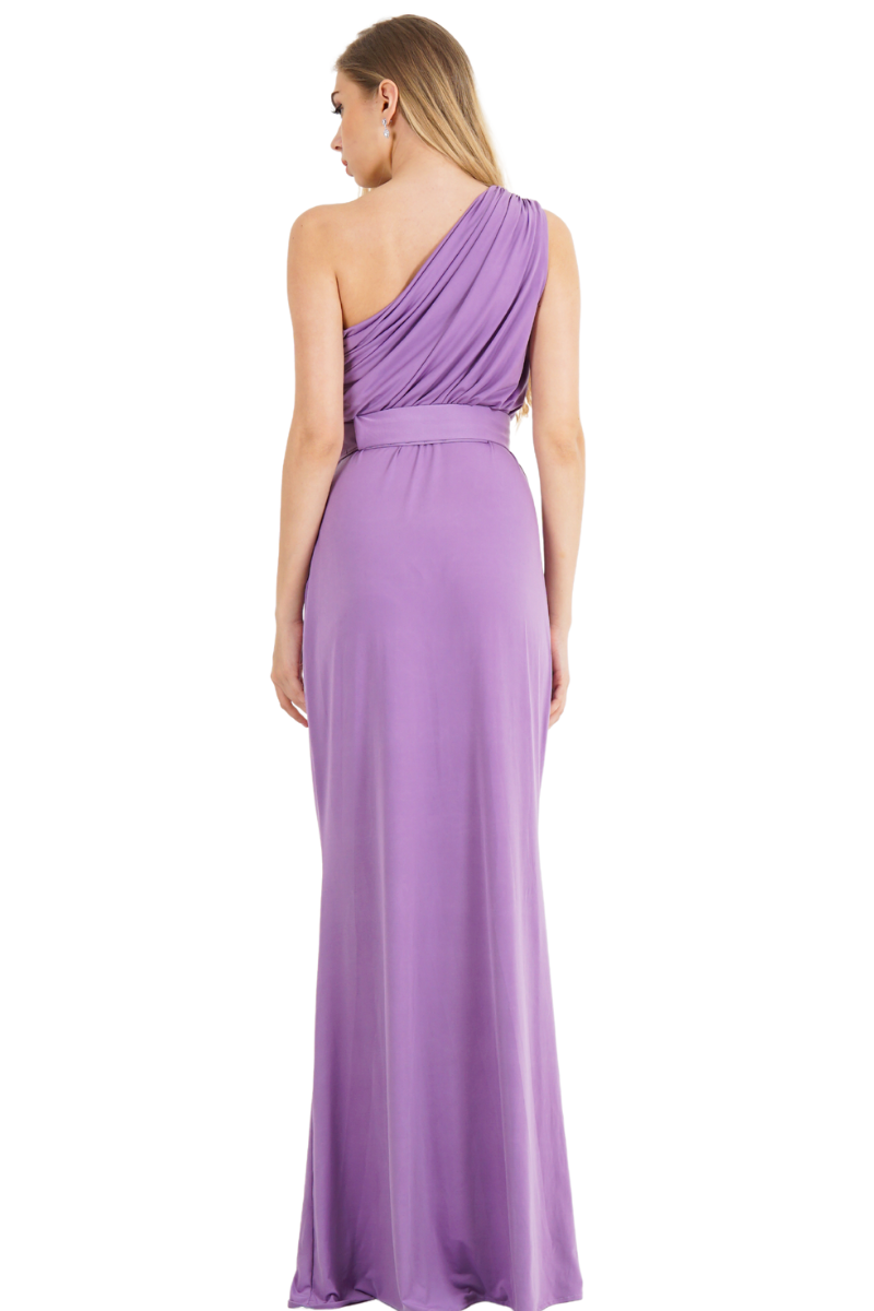 Pia Gladys Perey ROAN Silk Jersey Asymmetric One Shoulder Bridesmaid Dress