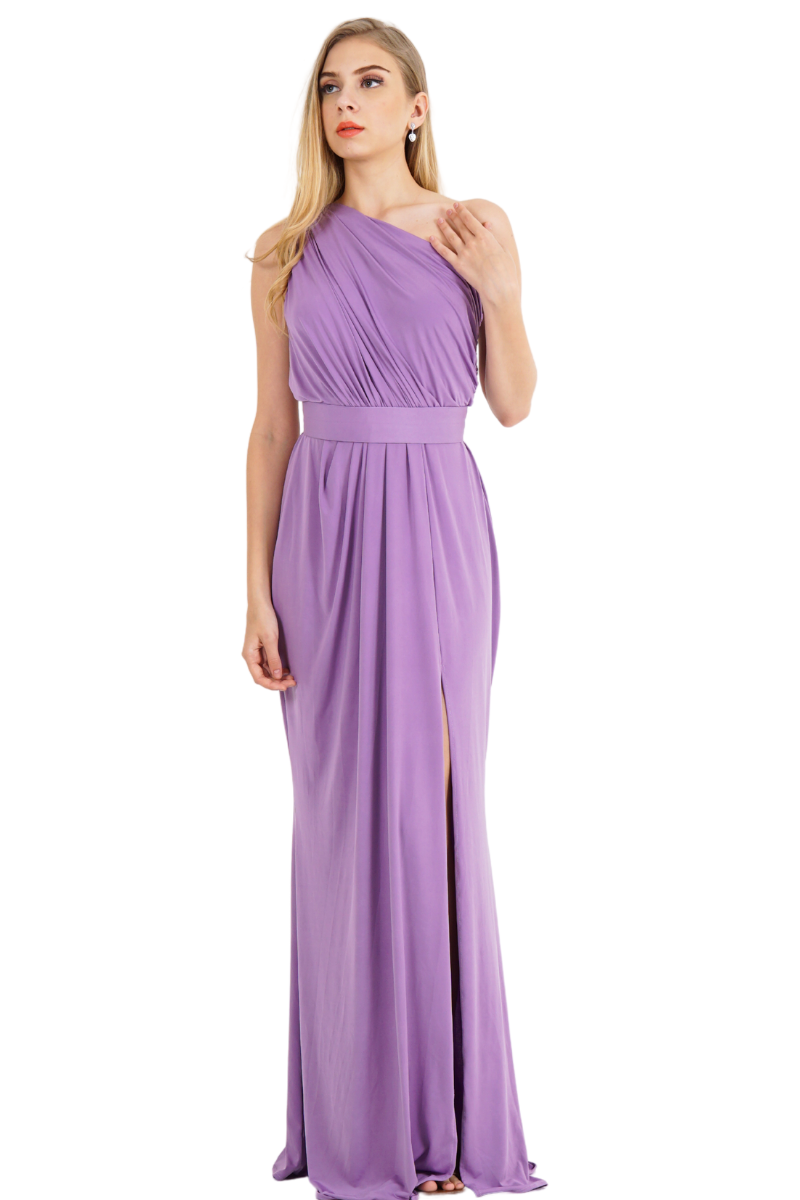 Pia Gladys Perey ROAN Silk Jersey Asymmetric One Shoulder Bridesmaid Dress