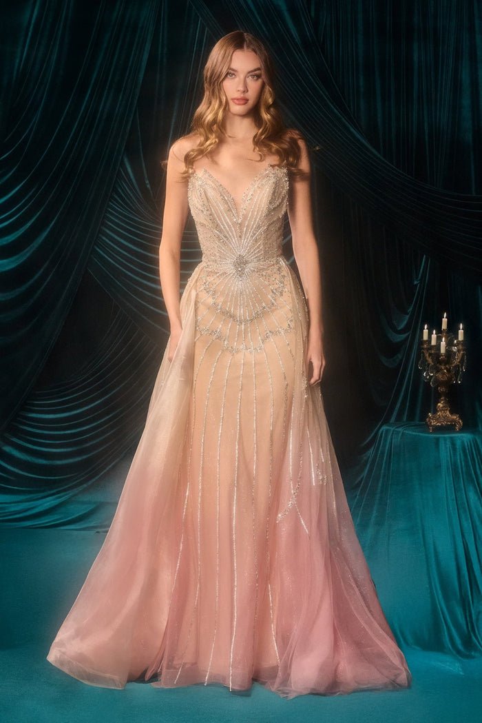 Robyn Beaded Ombre Tulle Prom Formal Dress in Australia | One Honey Boutique
