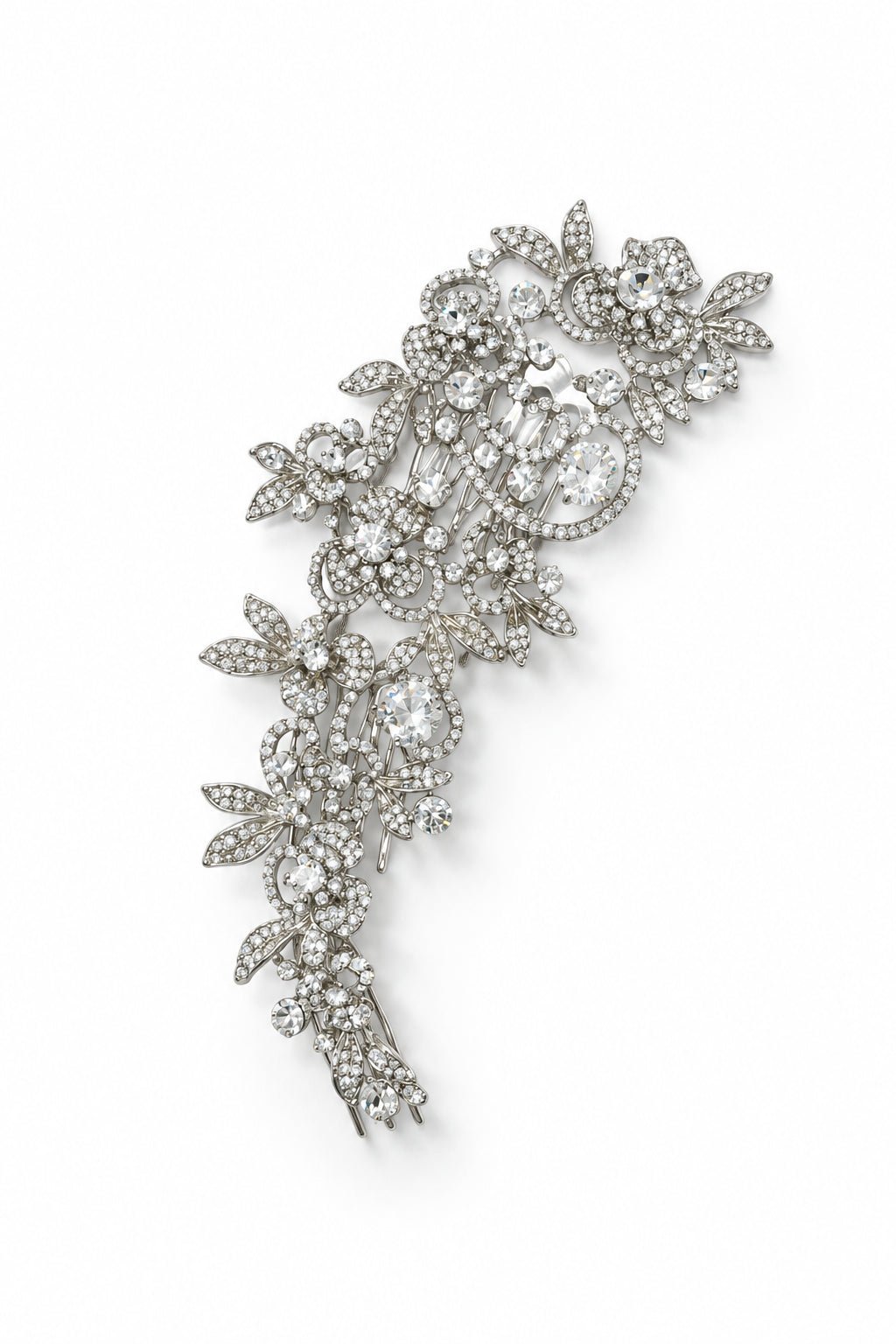 SERAPHINA Crystal Floral Bridal Hair Comb in Australia | One Honey Boutique