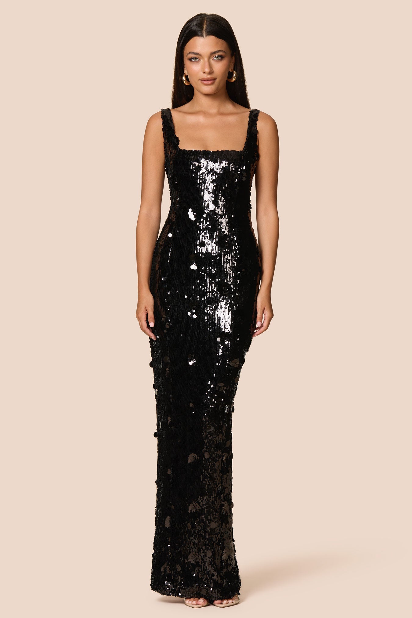 NOOKIE SERAPHINE Sequin Semi Formal Gown