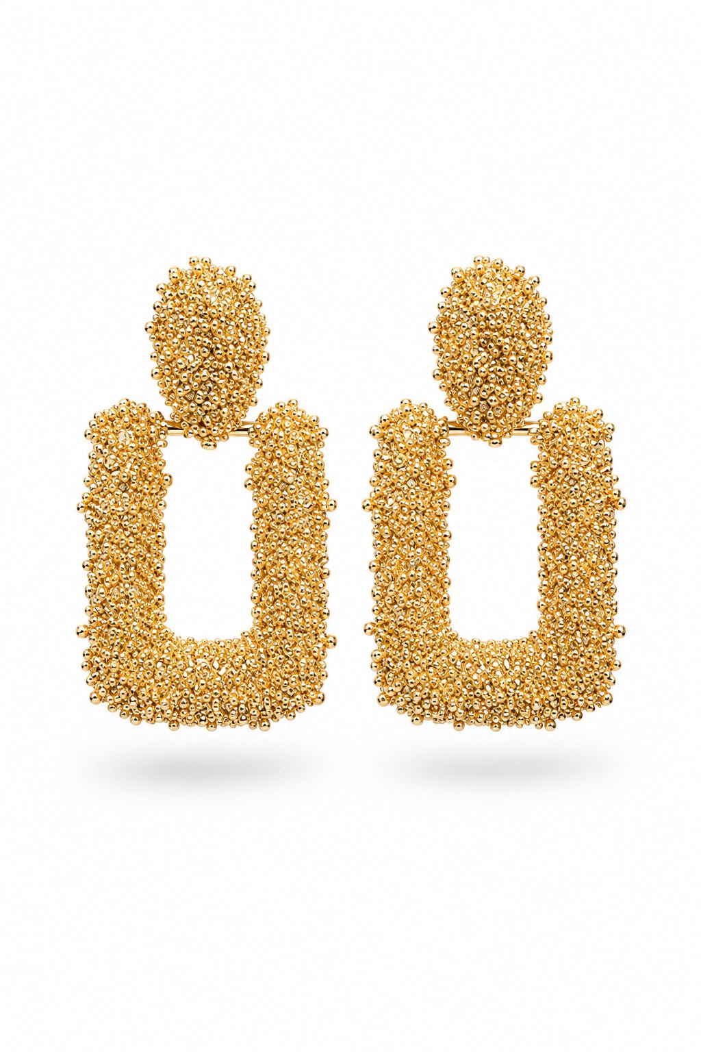 SOLENNE Textured Geometric Statement Earrings in Australia | One Honey Boutique