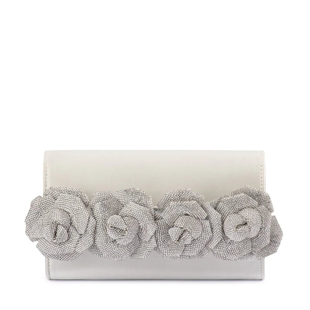 Olga Berg STELLA Rosette Clutch Bag