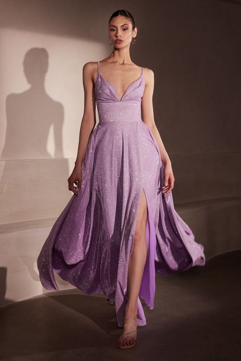 MOLLY V Front A Line Glitter Shimmer Prom & Semi Formal Dress