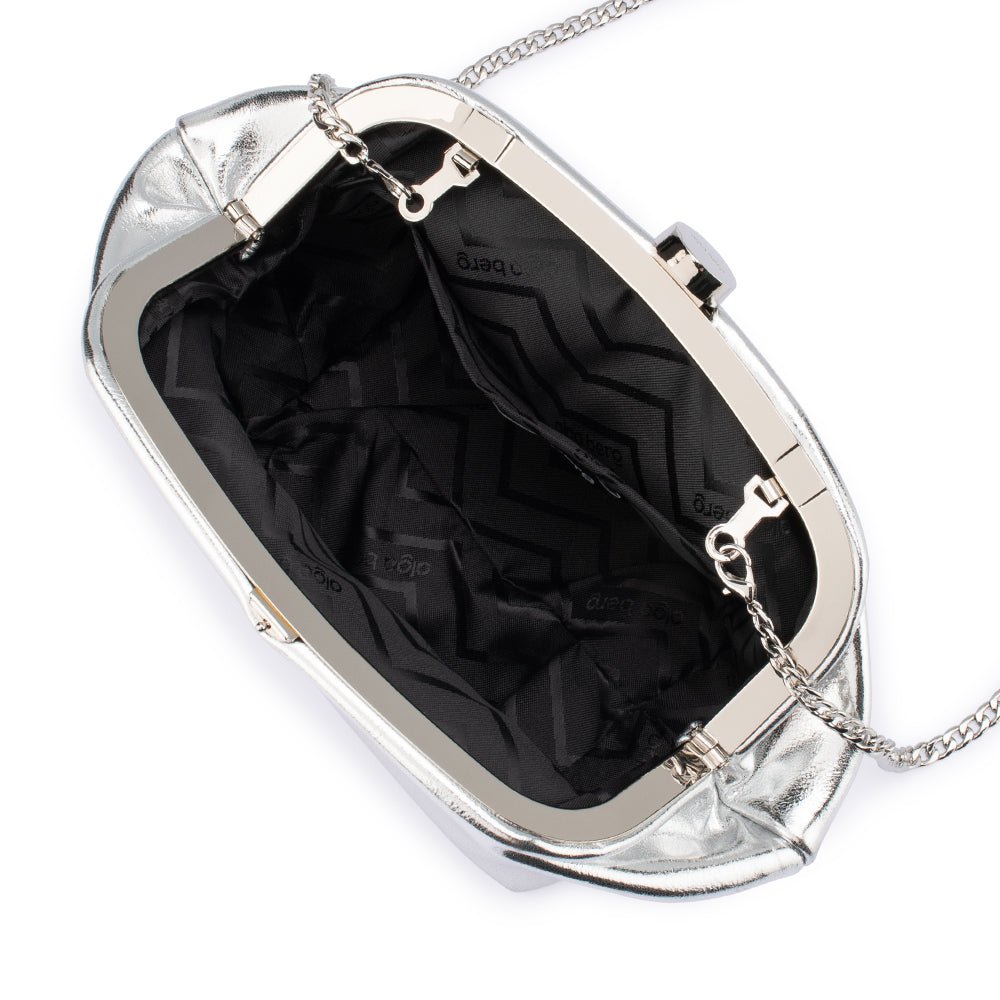 Olga Berg Tally Metallic Clutch Bag