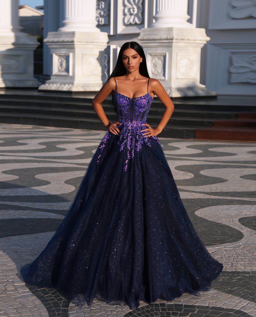 Tina Holly Couture TE216 Tulle Bustier Ball Gown Formal Dress in Australia | One Honey Boutique