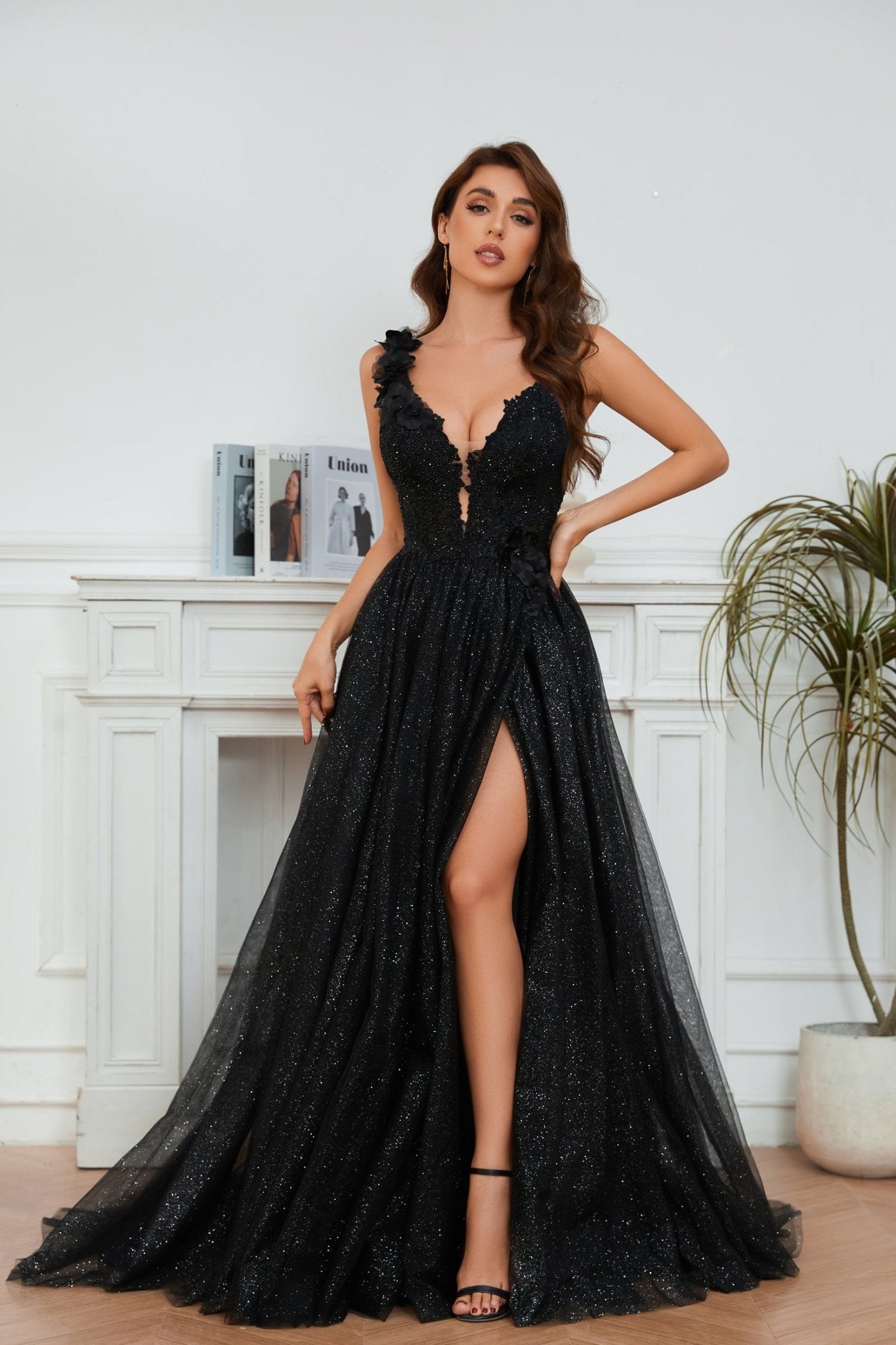 Tina Holly Couture TK554 One Shoulder Lace Tulle Gown in Australia | One Honey Boutique