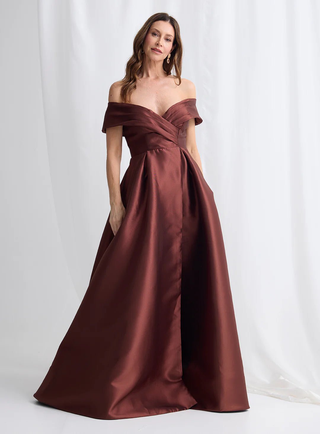 Trellis Lane ELOISA Off Shoulder Gown Mother of the Bride Dress in Australia | One Honey Boutique