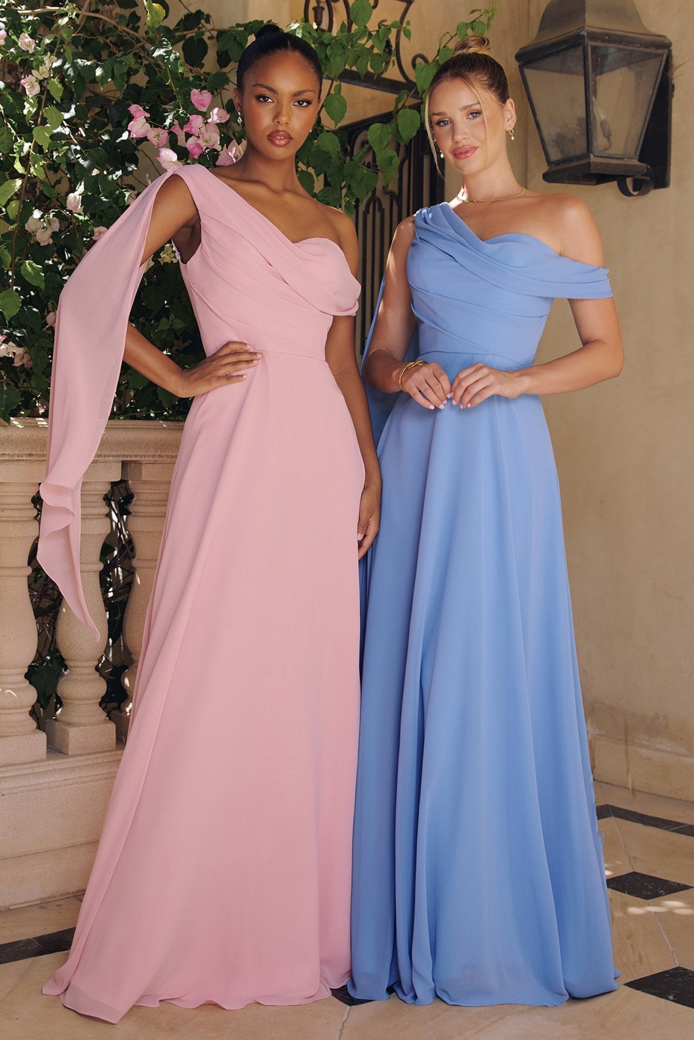 TRISHA One - Shoulder Chiffon A - Line Mother of the Bride & Formal Dress in Australia | One Honey Boutique