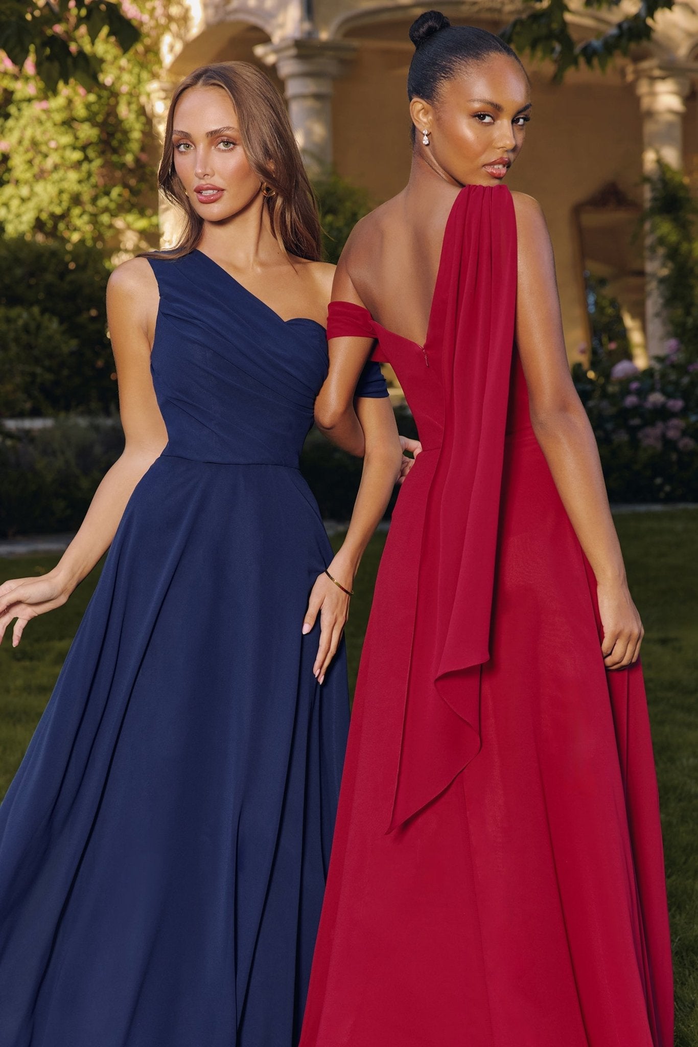 TRISHA One - Shoulder Chiffon A - Line Mother of the Bride & Formal Dress in Australia | One Honey Boutique
