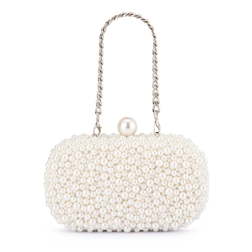 Olga Berg VALENTINA Pearl Clutch