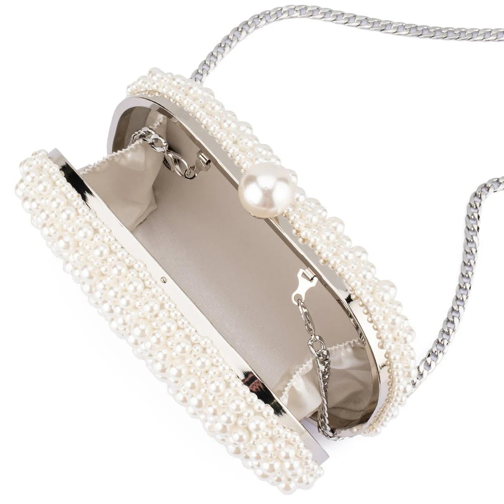 Olga Berg VALENTINA Pearl Clutch