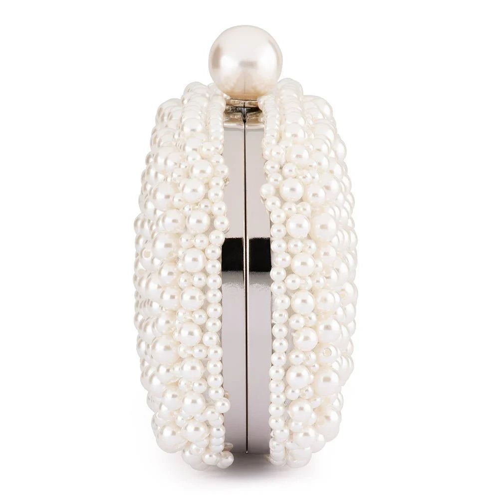 Olga Berg VALENTINA Pearl Clutch