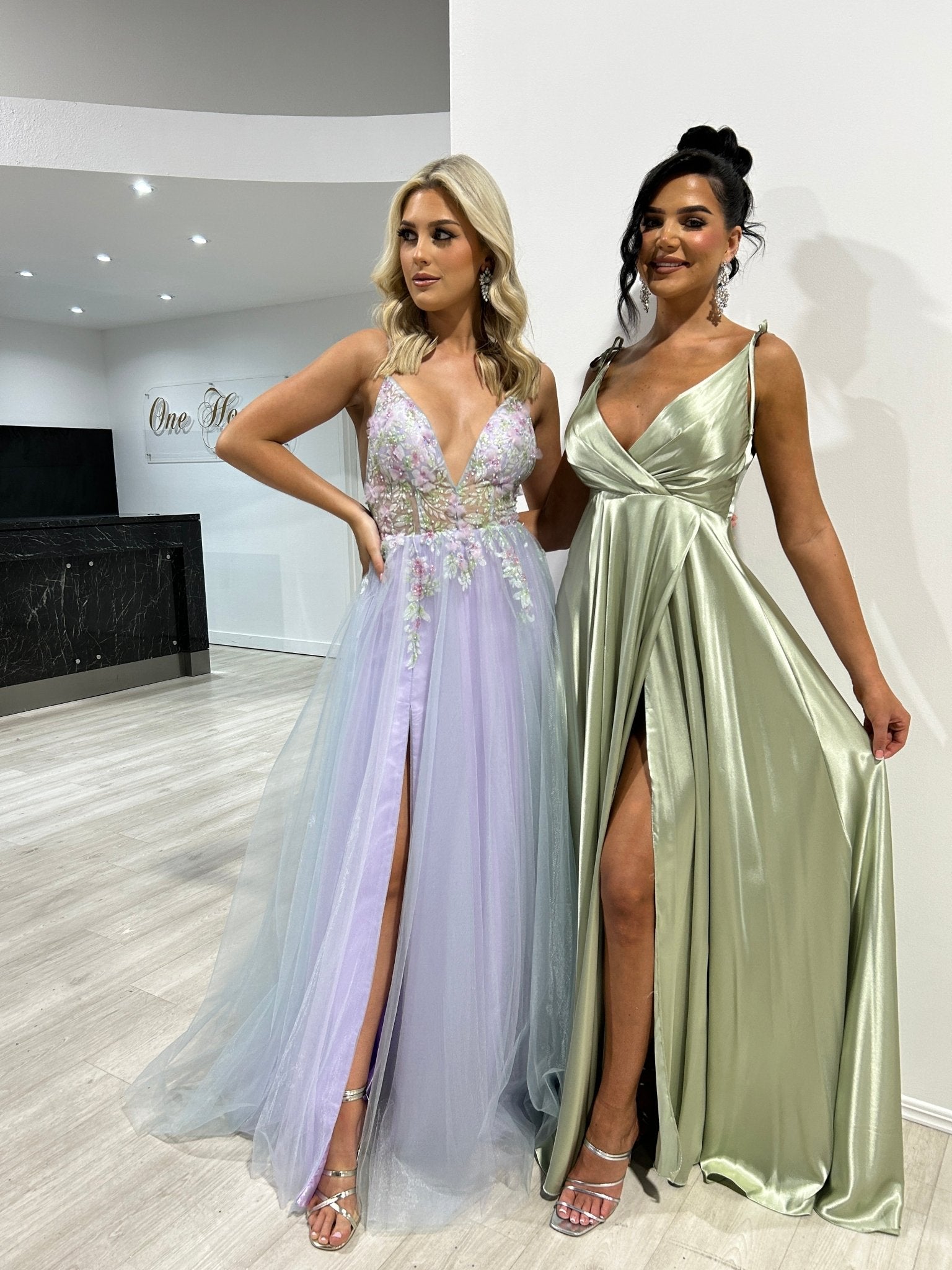 VANDA Lavender Purple Tulle Romantic A Line Formal Dress in Australia | One Honey Boutique